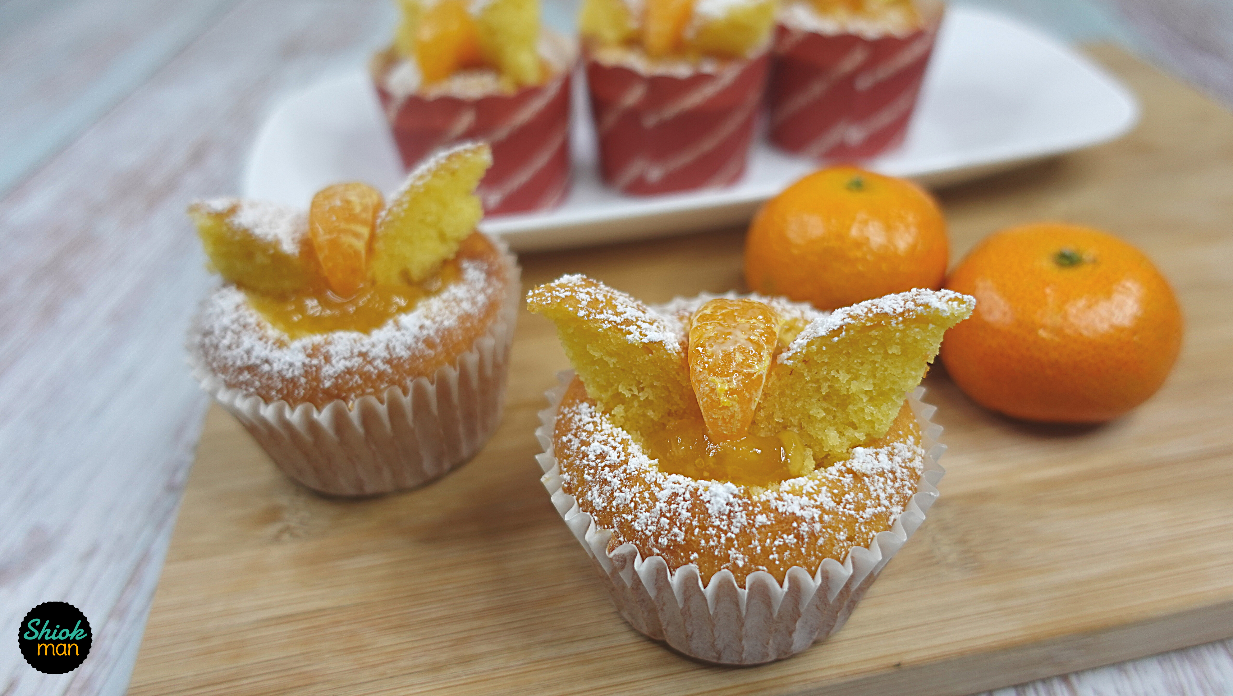 Orange Jam Butterfly Cupcakes